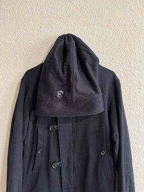 Y-3 Yohji Yamamoto x adidas Black Cotton Zipper Button Jacket w/ Hoodie